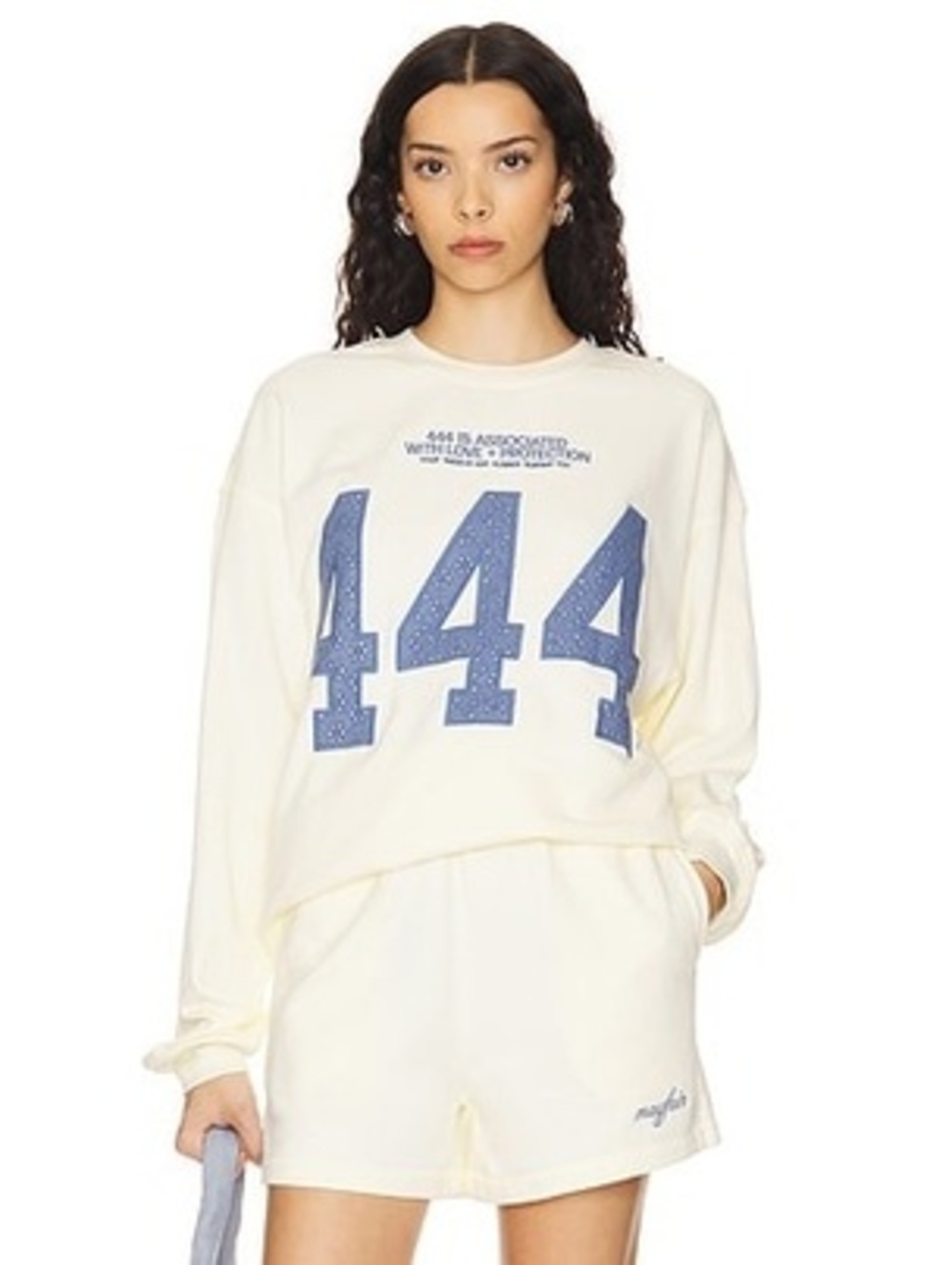 The Mayfair Group Angel Numbers Cream Crewneck - M/L